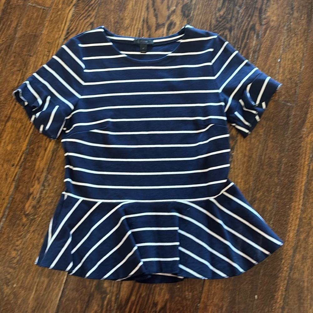 Jcrew Peplum top. Size small